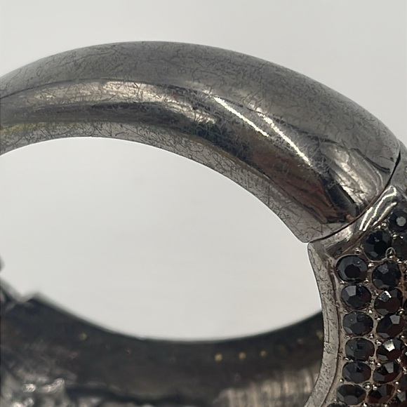 Crystal Rhinestone Evening Bangle Bracelet - Picture 6 of 9